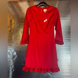 Julie Brown Red Dress. Size 4 NWT